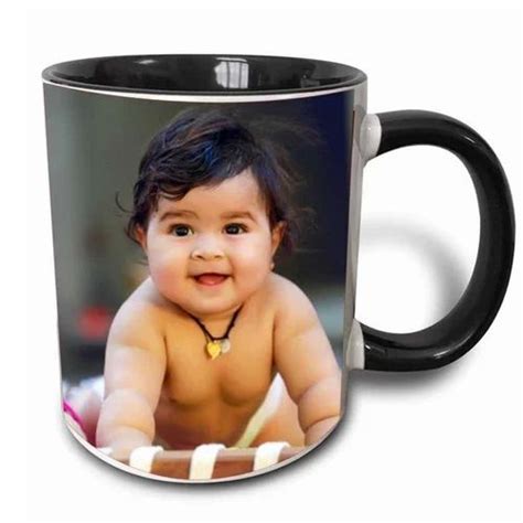 Black Base 300ml Printed Sublimation Ceramic Mug For Gifting Size