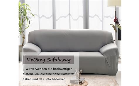 Amazon De Meokey Sofa Berw Rfe Sofabezug Stretch Elastische Sofa