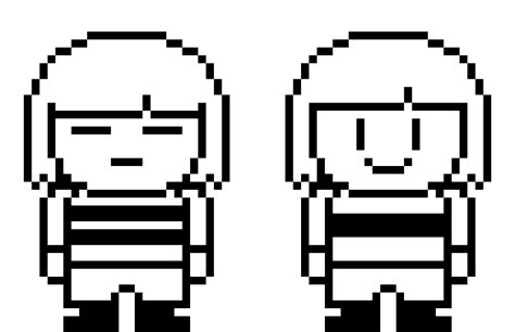 Fan Made Undertale Chara And Frisk Battle Sprite Pixel Art Maker