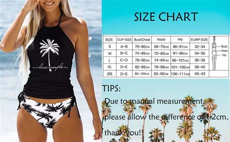 Amazon Women S Live Simple Coconut Tree Halter Tankini Set