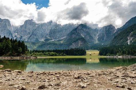 Fusine Lake Frozen in Winter - Tarvisio Friuli Venezia Giulia Italy ...