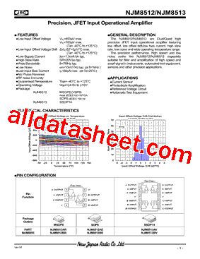 NJM8513 Datasheet PDF New Japan Radio