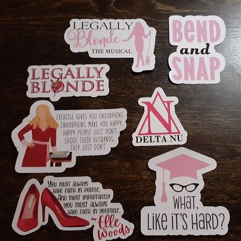 Legally Blonde Stickers Legally Blonde Stickers Lawyer Etsy