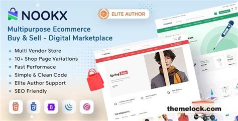 Nookx V Multipurpose Ecommerce And Buy Sell Digital