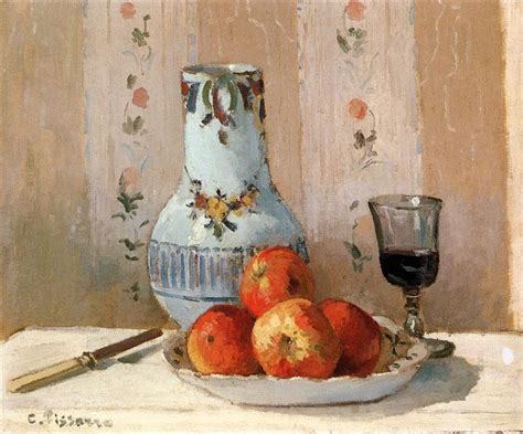 Still Life with Apples and Pitcher, 1872 - Camille Pissarro - WikiArt.org