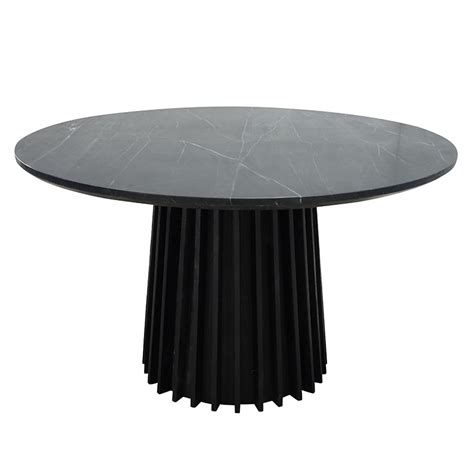 Morena Marble Top Dining Table Matte Black Home Source Furniture