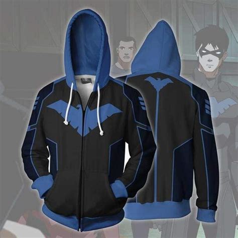 Nightwing Hoodie Blue Jacket Otakuform