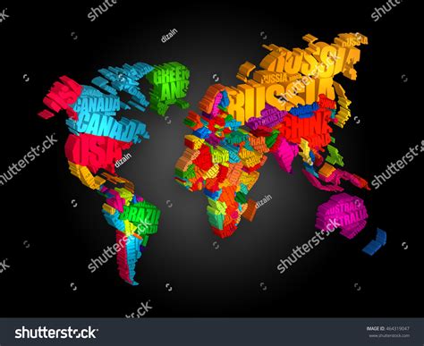 World Map In Typography Word Cloud Concept Royalty Free Stock Photo