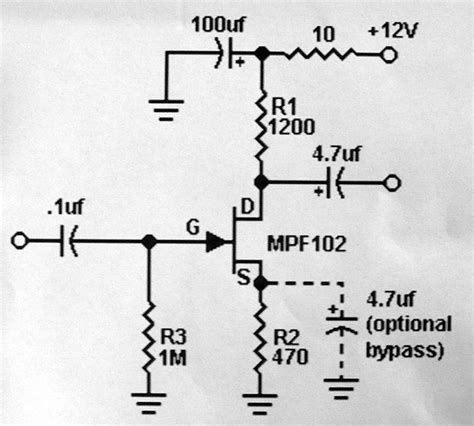 Jfet Audio Preamp With Piezo Guitar Pickup Hack A Week