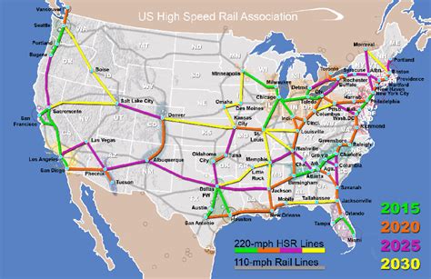 US High Speed Rail Map