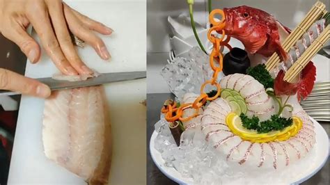 How To Make Sashimi Fancy Rasturant Sashimi Platters On Display Raw