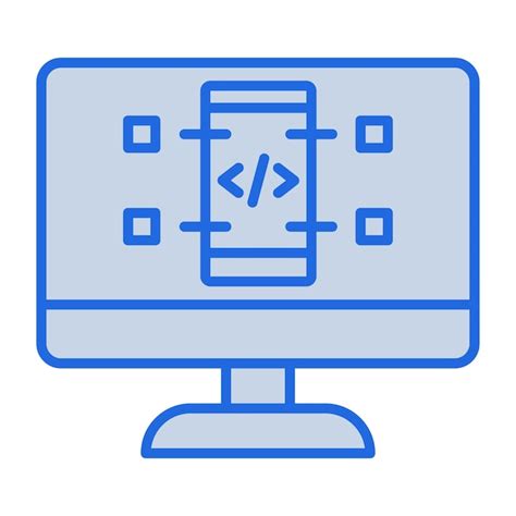 Desarrollo De Software Ilustración En Tono Azul Vector Premium