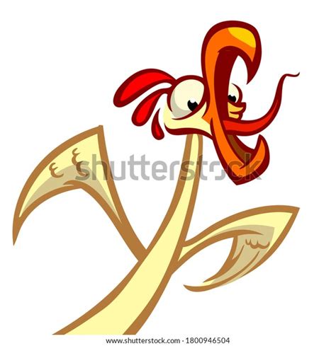 Cartoon Chicken Screaming Vector Illustration Stock Vector (Royalty ...