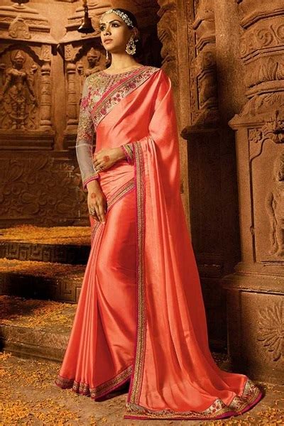 50 Latest Plain Saree with Heavy Blouse Designs