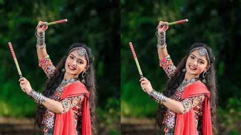 Navratri Photoshoot Ideas Garba Poses With Dandiya Navratri Poses Hot