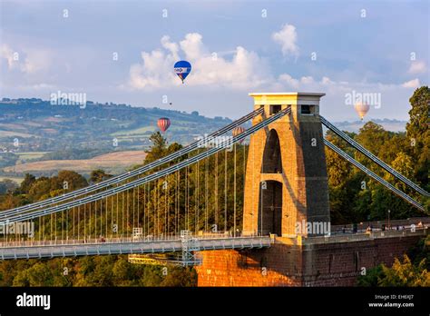 Hot Air Balloons Over Clifton Suspension Bridge Part Of The Bristol