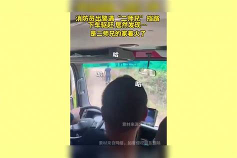 消防员出警遇“二师兄”挡路，下车驱赶发现着火的是二师兄家