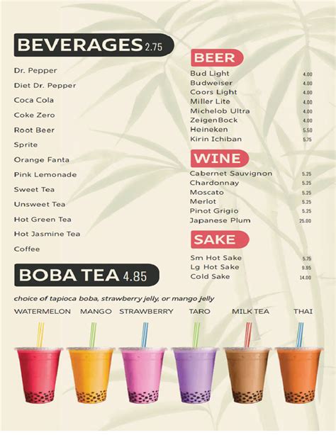 Menu - tokyoexpressllc