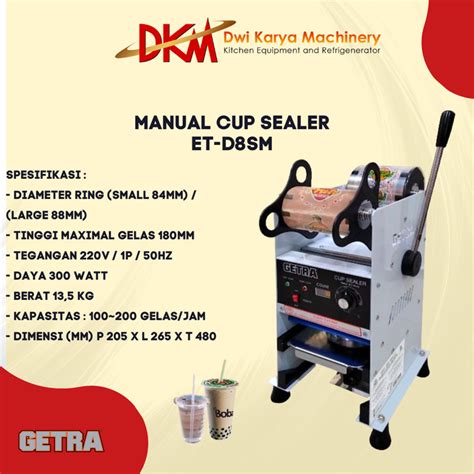 Jual Getra Cup Sealing Machine Et D Sm Cup Sealer Cup Sealer Kota