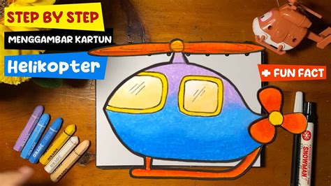 Menggambar Dan Mewarnai Helikopter Crayon Kak Sarah YouTube