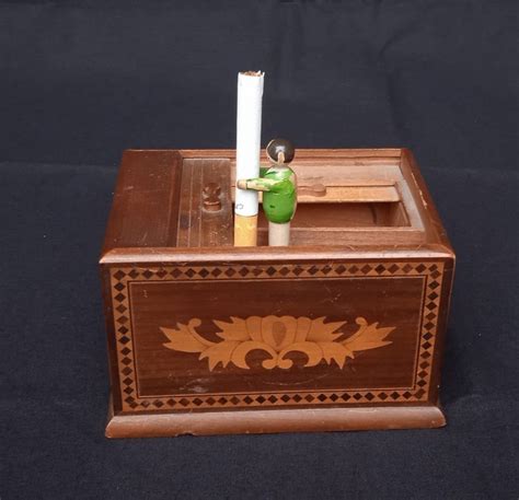Animated Cigarette Box Inlaid Wood Catawiki