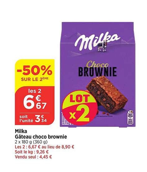 Promo Milka G Teau Choco Brownie Chez Bi Icatalogue Fr