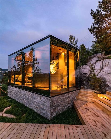 Mirrored Glass Cabin House Model Life Tiny House