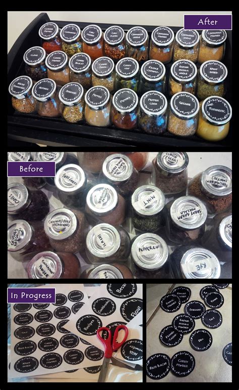 Spice Rack Update with Ikea Spice Jars and Custom Labels