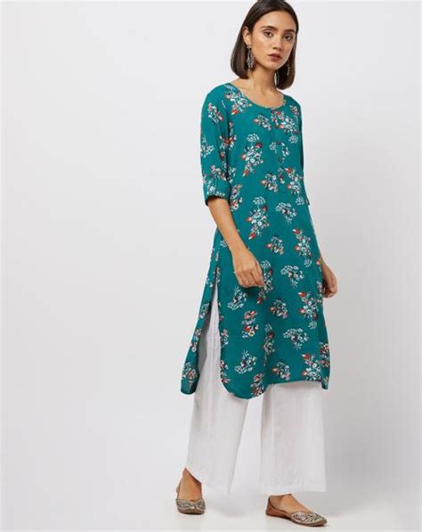 Floral Print Straight Kurta Jiomart