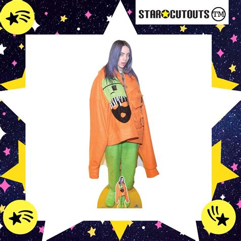 Billie Eilish Orange Outfit Lifesize Cardboard Cutout Standee Standup