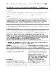 C A Healthvana Innovation Assessment Worksheet Desktop Eru Hfj