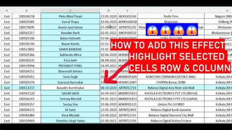 Highlight Selected Row And Column In Excel Vba In Excel Advance Excel Sohail Edu Hub Youtube