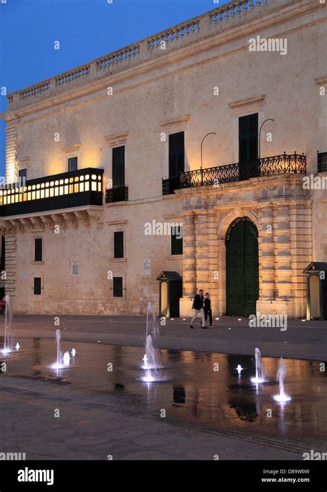 Malta Valletta Grand Master S Palace St George S Square Stock Photo