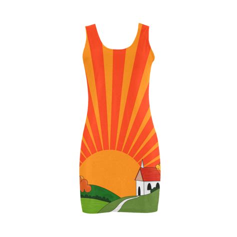 Clarice Cliff Inspired Landscape By Artformdesigns Medea Vest Dress