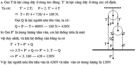 Công thức tính lực kéo Ôn tập môn Vật lý 8 VnDoc