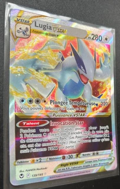 Carte Pok Mon Lugia Vstar Ultra Rare Temp Te Argent E Eb