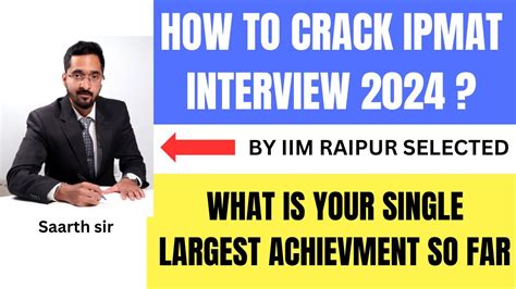 Ipm Mock Interview Best Ipmat Coaching In India Ipmat Youtube