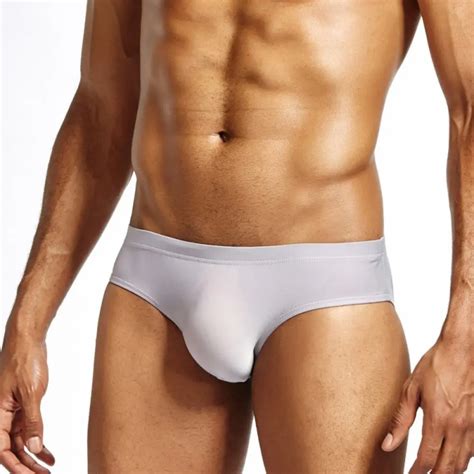 Cueca Boxer Masculina De Seda Gelo Baixa Ascens O U Convexa Cueca Sem