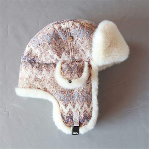 Vintage Printed Russiancwinter Hat Trapper Hat