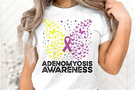 Adenomyosis Awareness Svg Png Adenomyosis Butterfly