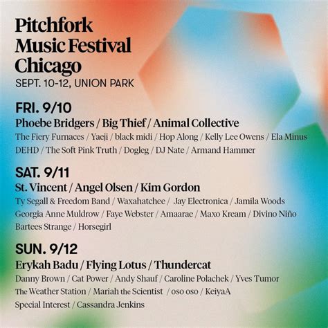 Pitchfork Festival 2021 Lineup