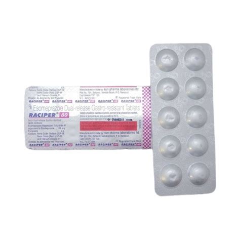 Raciper 80mg Tablet 10s View Uses Side Effects Price And