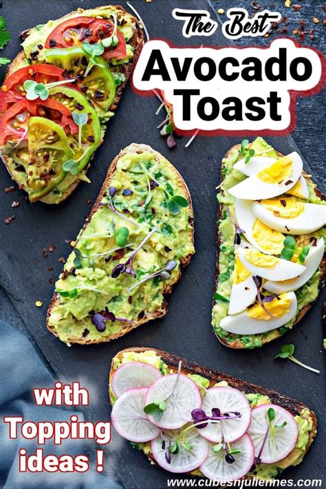 Avocado Toast Recipe With Topping Ideas Cubes N Juliennes Recipe