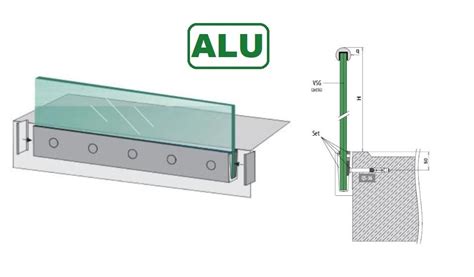 Kit De Montaje Lateral ELOX Para Barandilla De Vidrio Aluminio