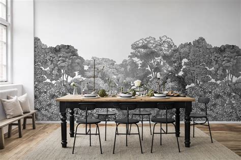 Bellewood Black Toile Wallpaper Rebel Walls