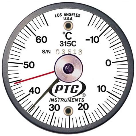 Ptc Instruments 15 To 65°c 2 Inch Dial Diameter Dual Magnet Mount Thermometer 56470636