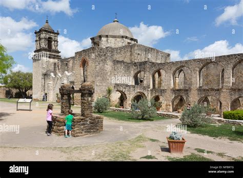 Children Playing Mission San Jose One Of The Franciscan San Antonio