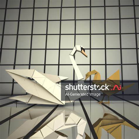 「low Poly 3d Image Swan Pegasus」のai生成画像、2368762121 Shutterstock