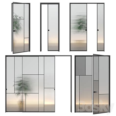 3ds Max Glas Italia Doors Set 01 3ds Max Model