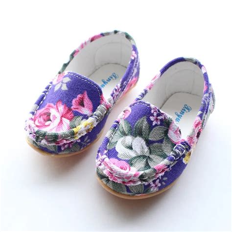 Children Canvas Shoes 2015 New Summer Flower Child Sneakers For Kids